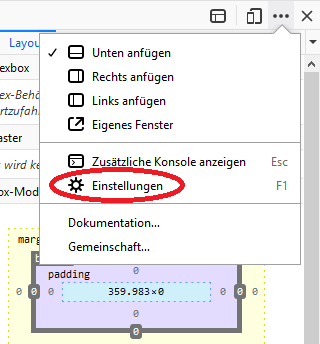 DOM in Firefox untersuchen